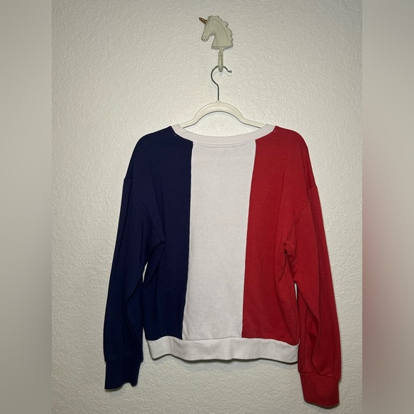 IML Medium Crew Women 4th of July America Graphic Sweatshirt Red, White & Blue - Picture 8 of 8